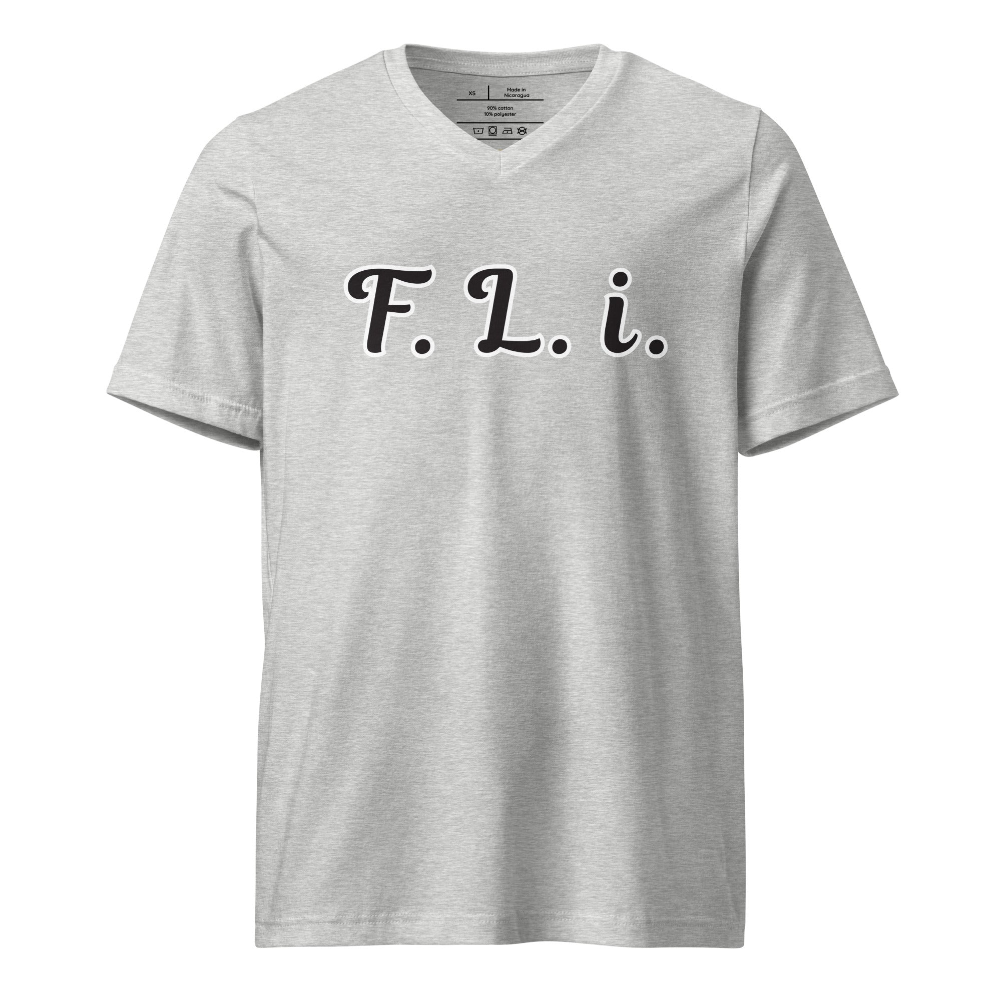 F.L.i. V-Neck Tees (Black Print)