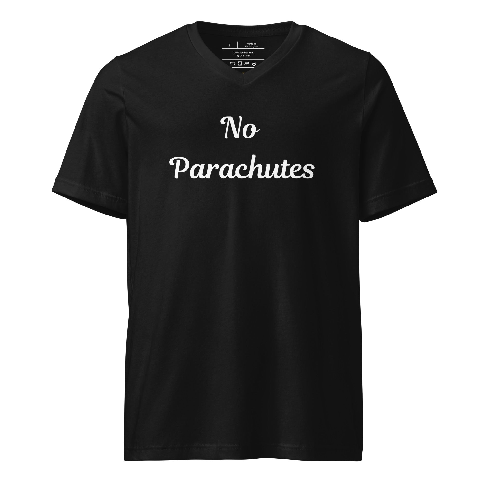 No Parachutes V-Neck Tees