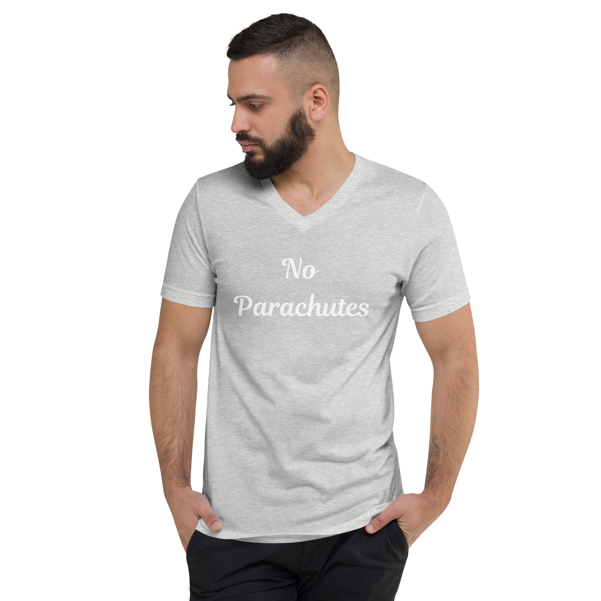 No Parachutes V-Neck T-Shirt