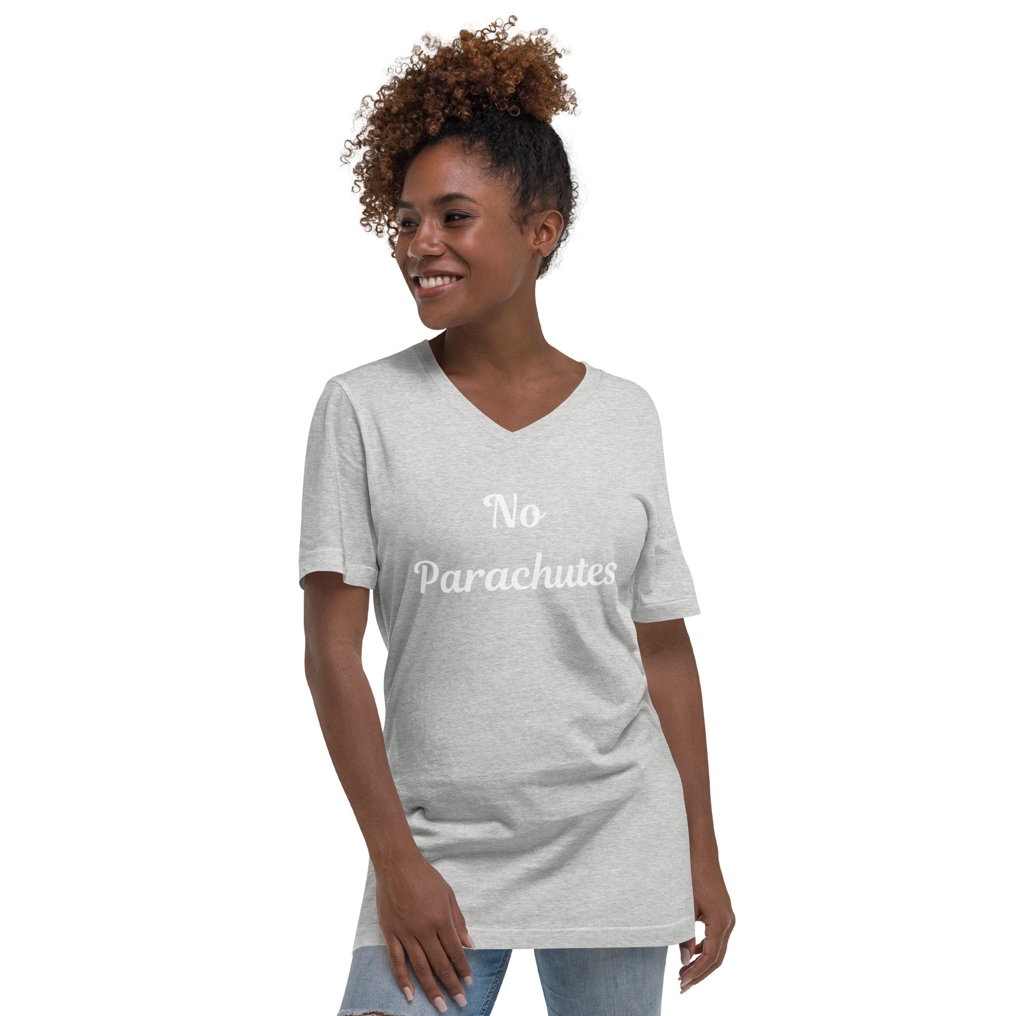 No Parachutes V-Neck T-Shirt