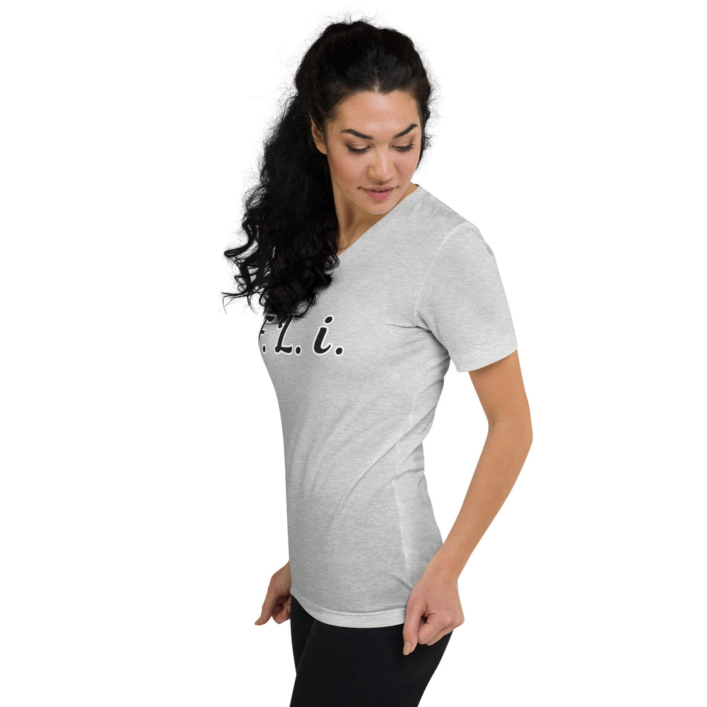 F.L.i. V-Neck T-Shirt (Black Print)