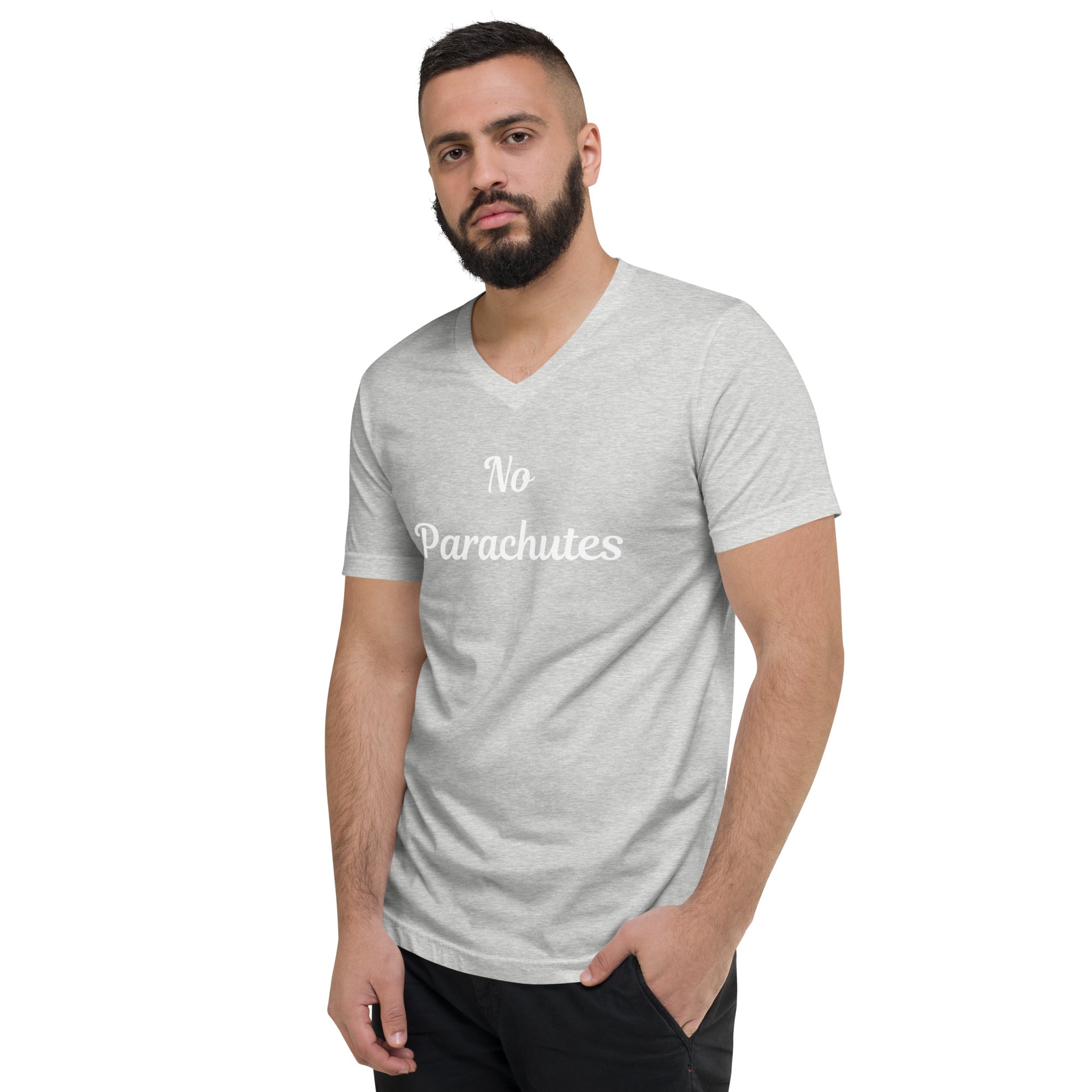 No Parachutes V-Neck T-Shirt