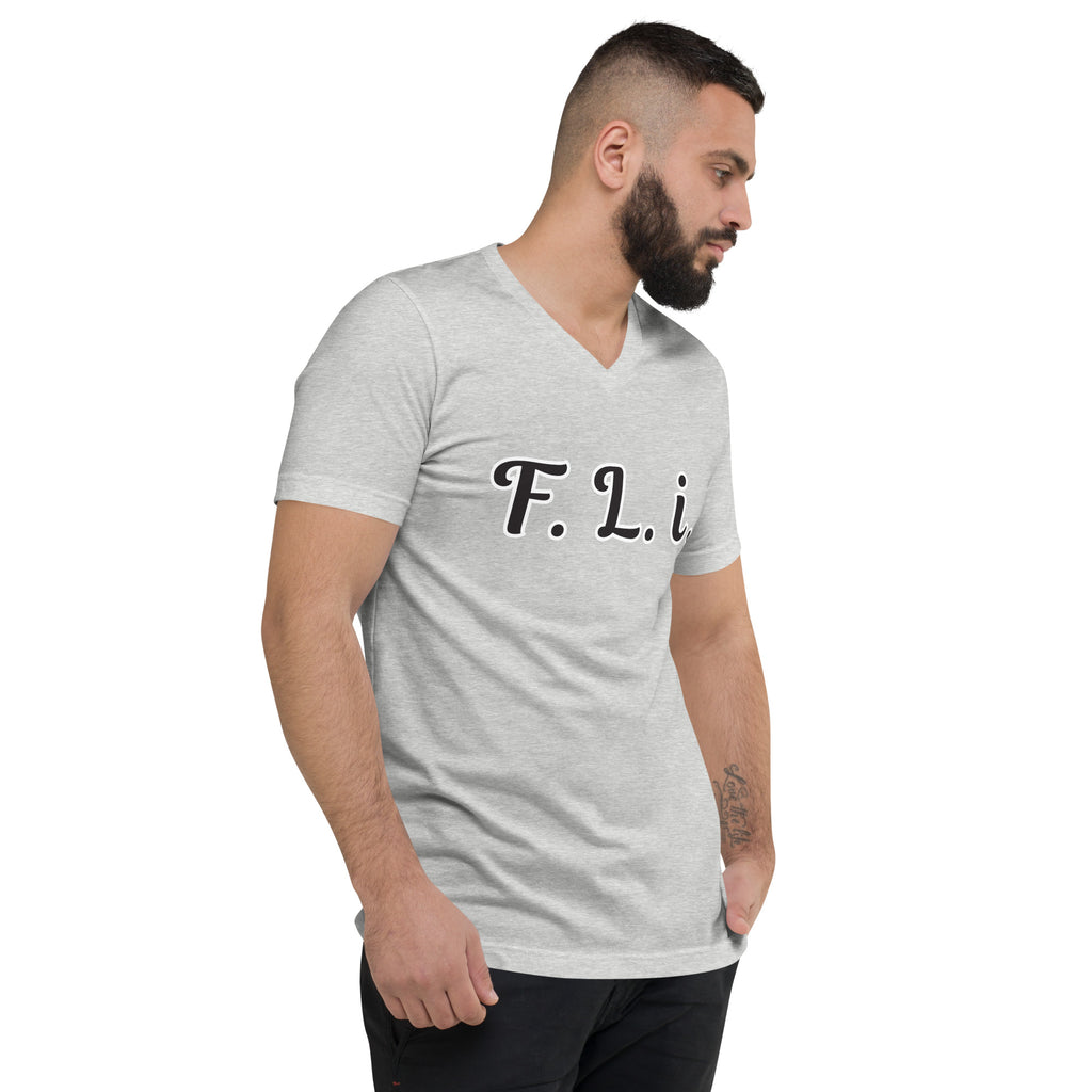 F.L.i. V-Neck T-Shirt (Black Print)