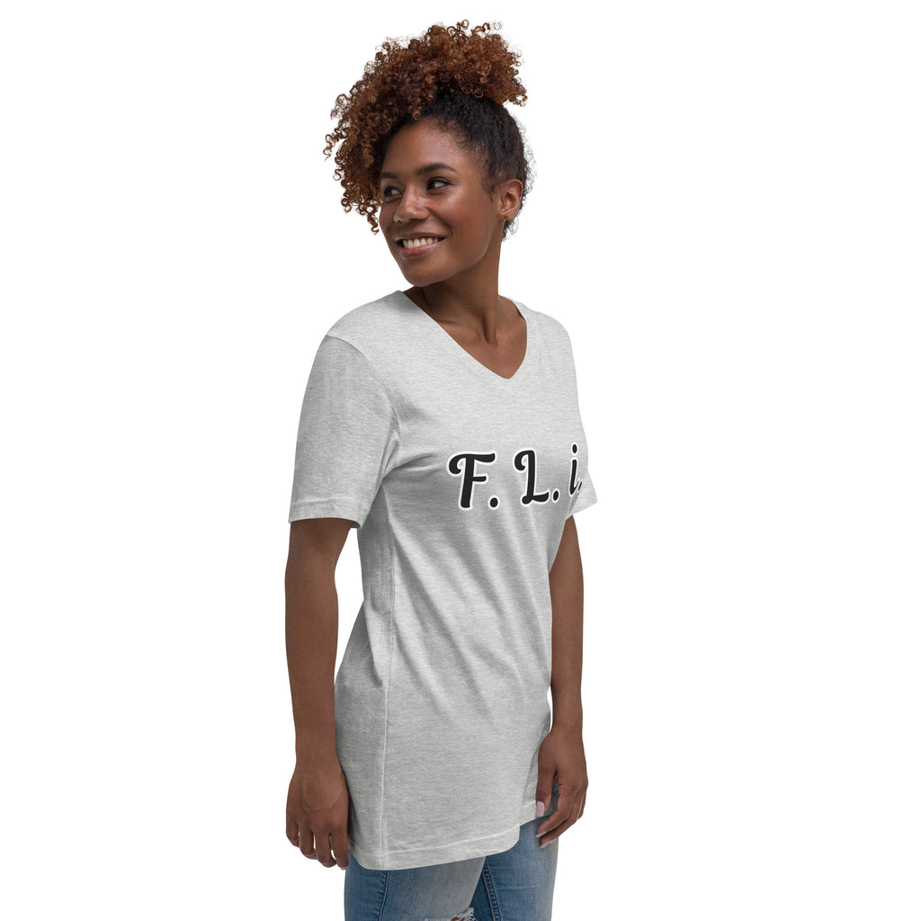 F.L.i. V-Neck T-Shirt (Black Print)