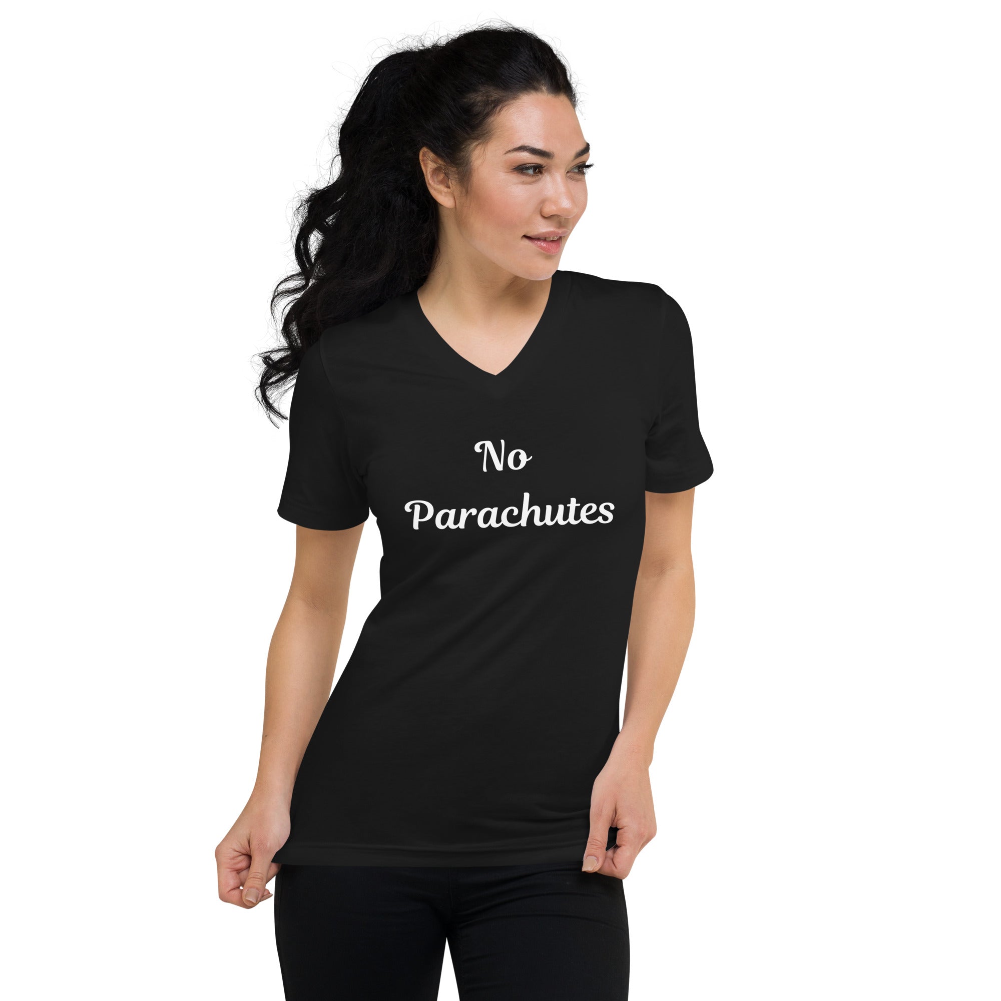 No Parachutes V-Neck T-Shirt