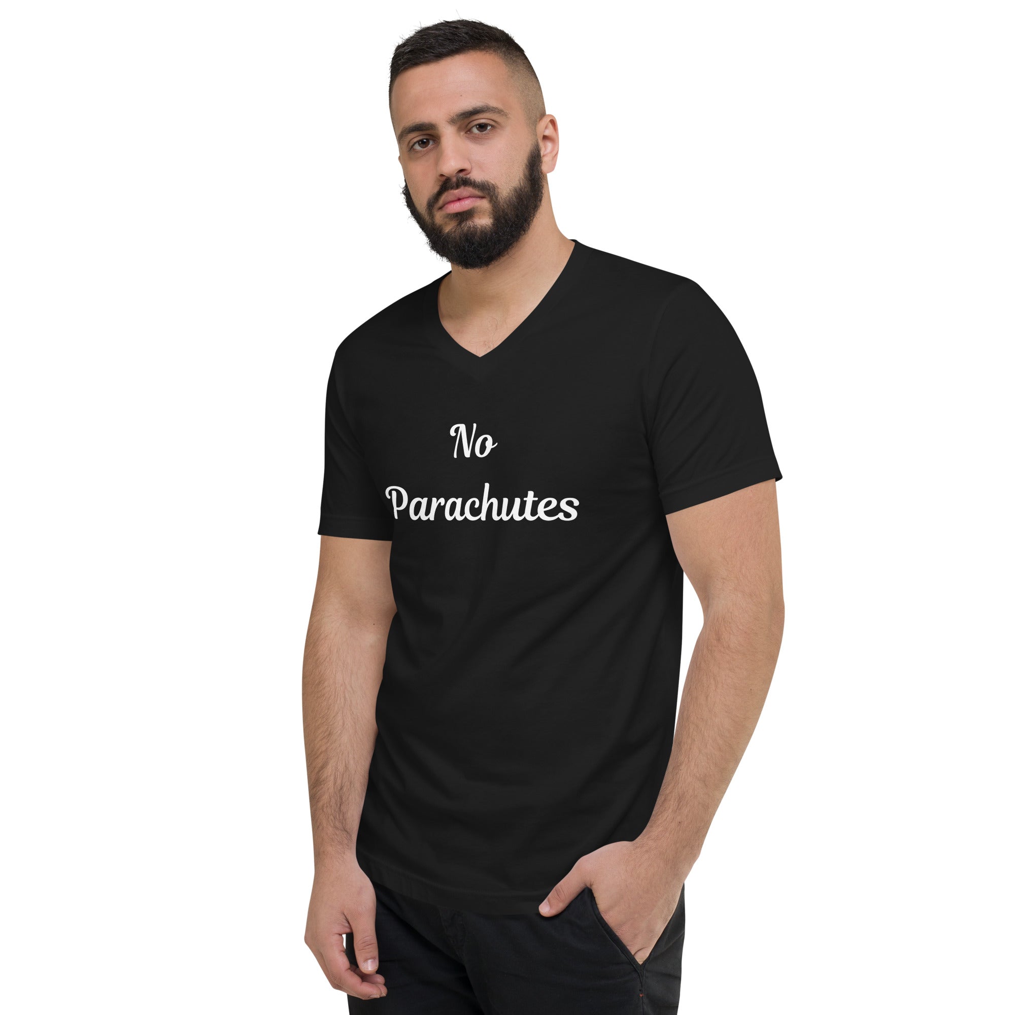 No Parachutes V-Neck T-Shirt