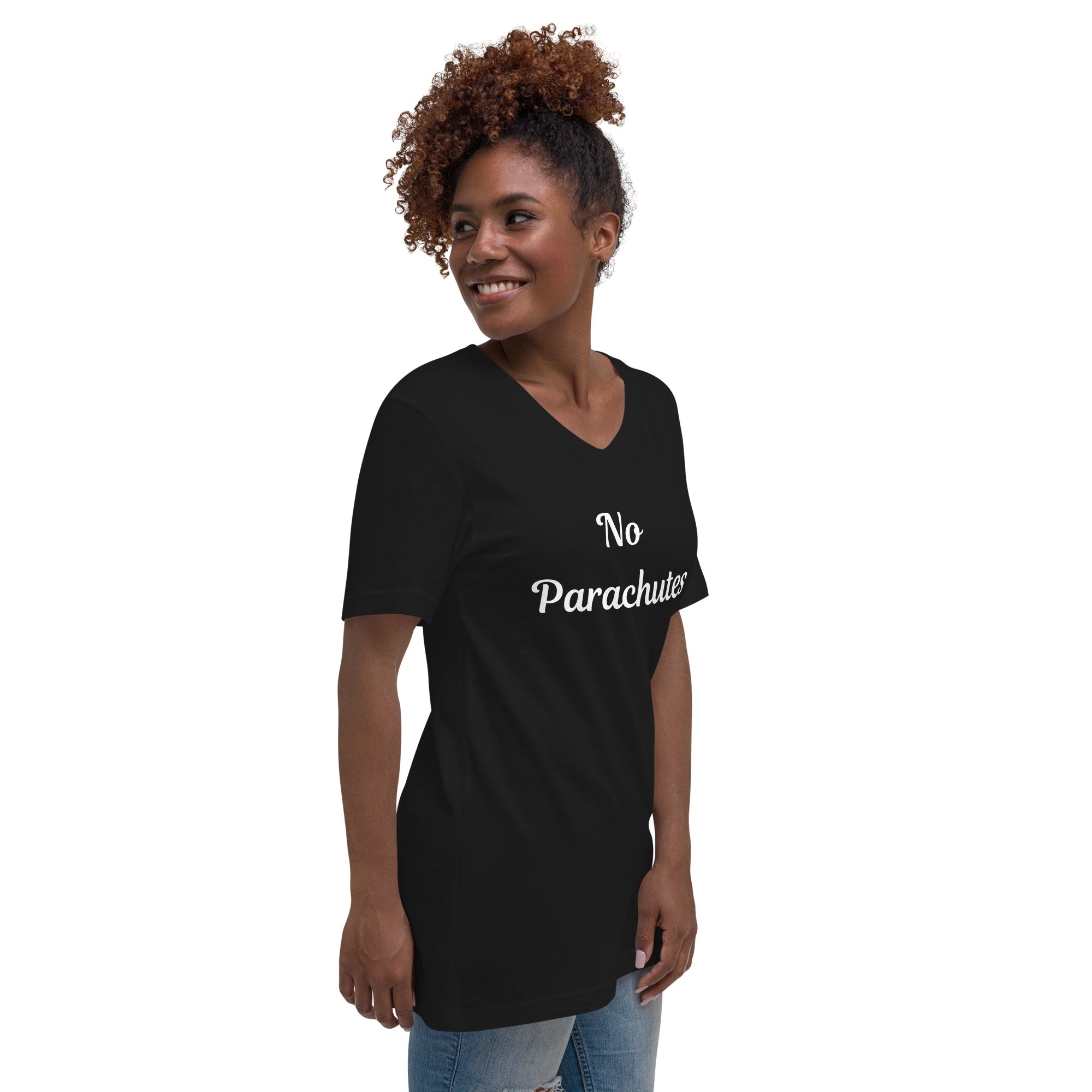 No Parachutes V-Neck T-Shirt