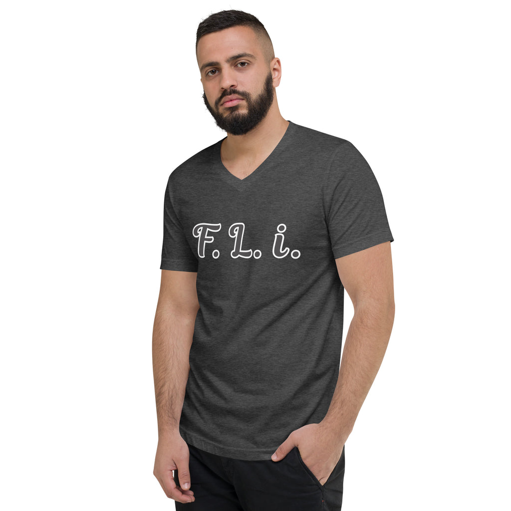 F.L.i. V-Neck T-Shirt (Black Print)