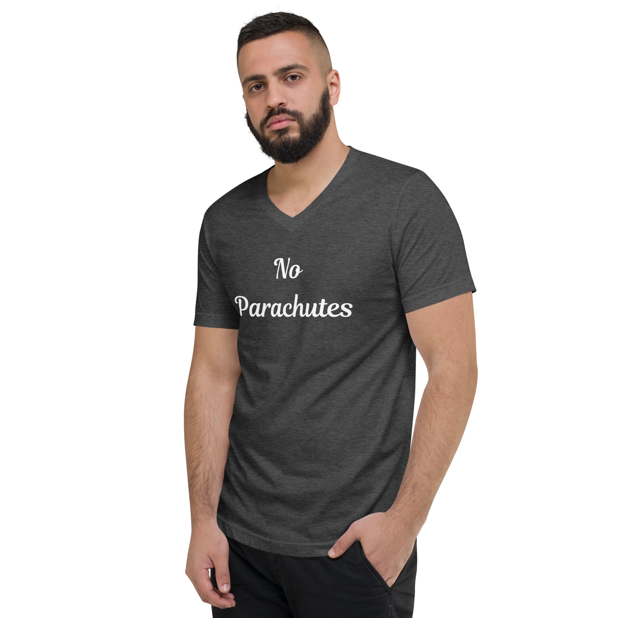 No Parachutes V-Neck T-Shirt