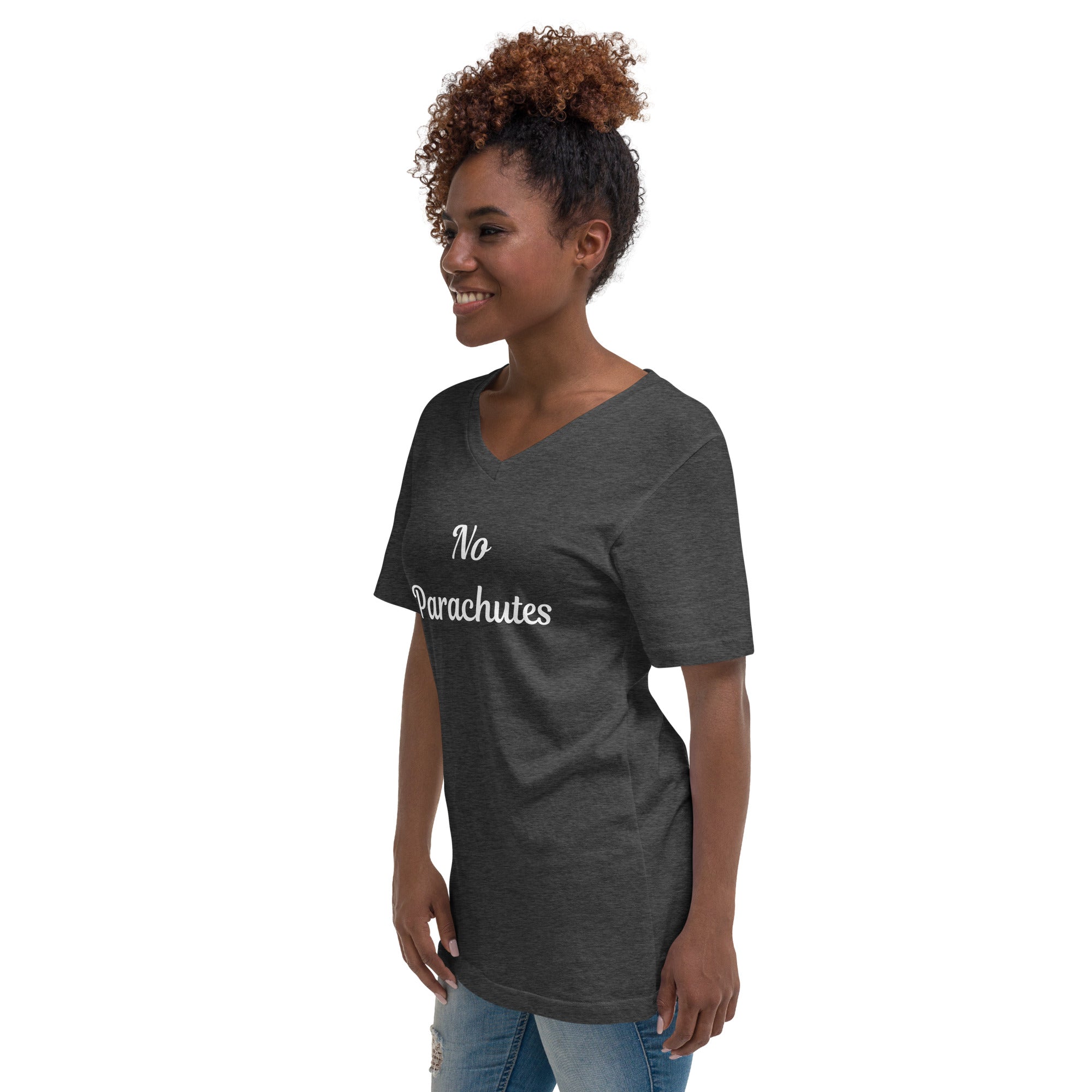 No Parachutes V-Neck T-Shirt