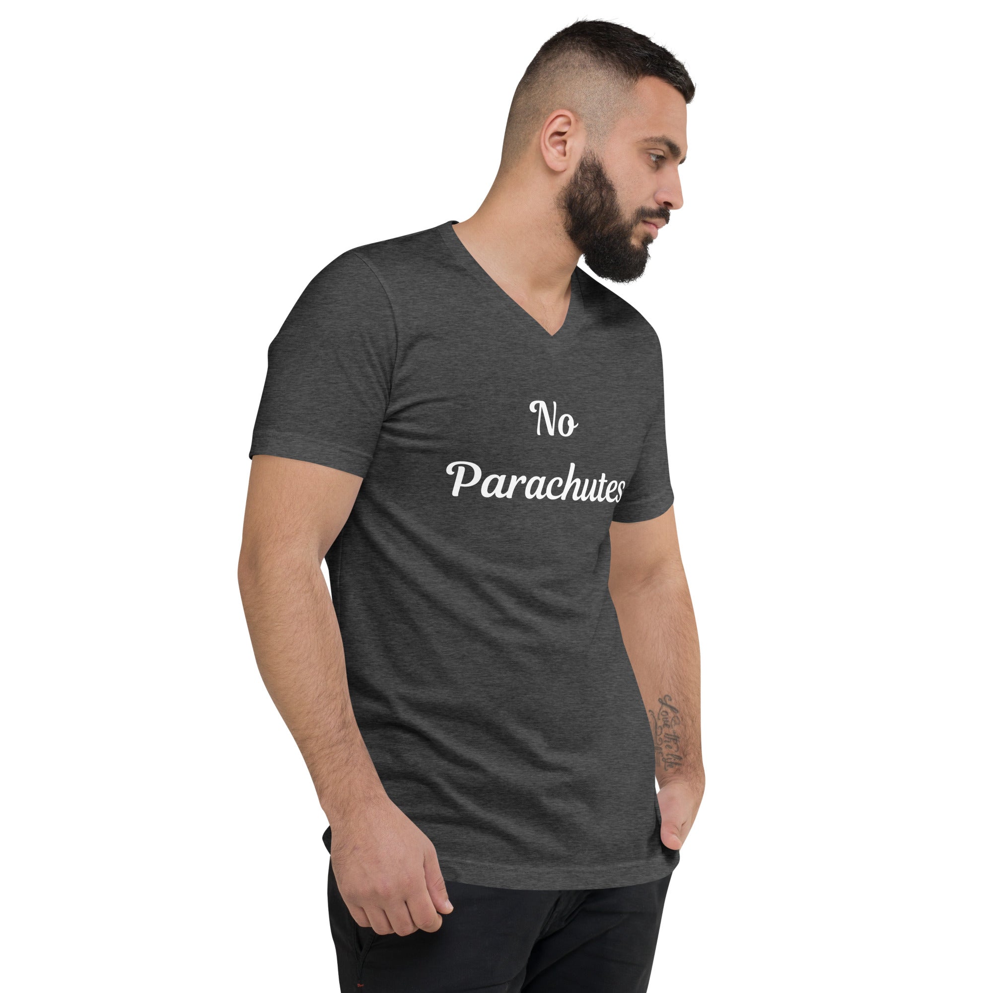 No Parachutes V-Neck T-Shirt