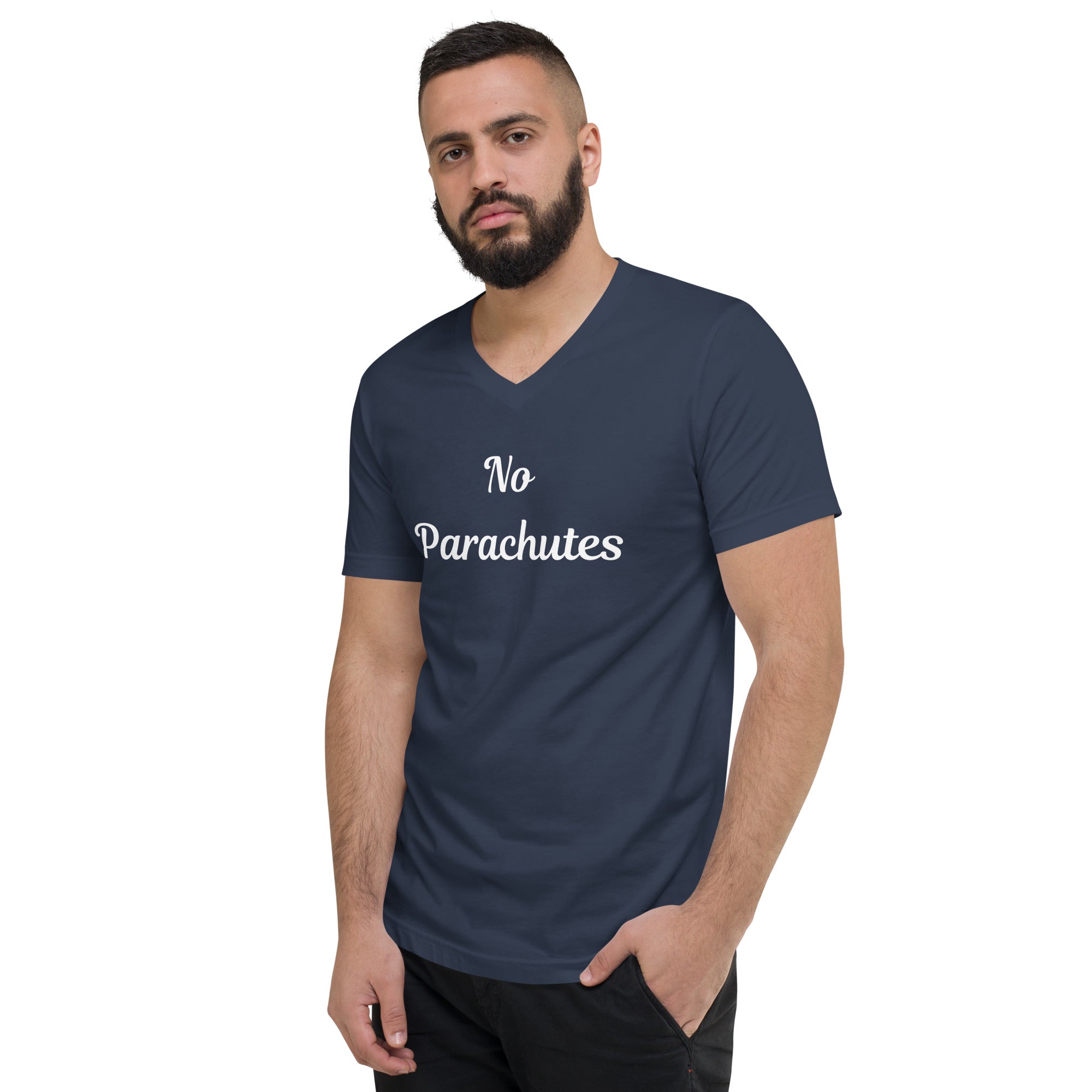 No Parachutes V-Neck T-Shirt