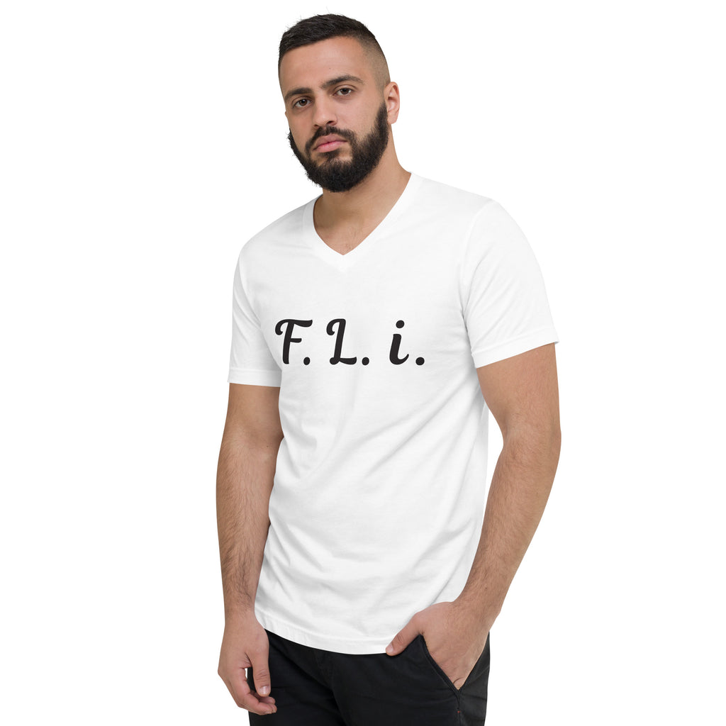 F.L.i. V-Neck T-Shirt (Black Print)