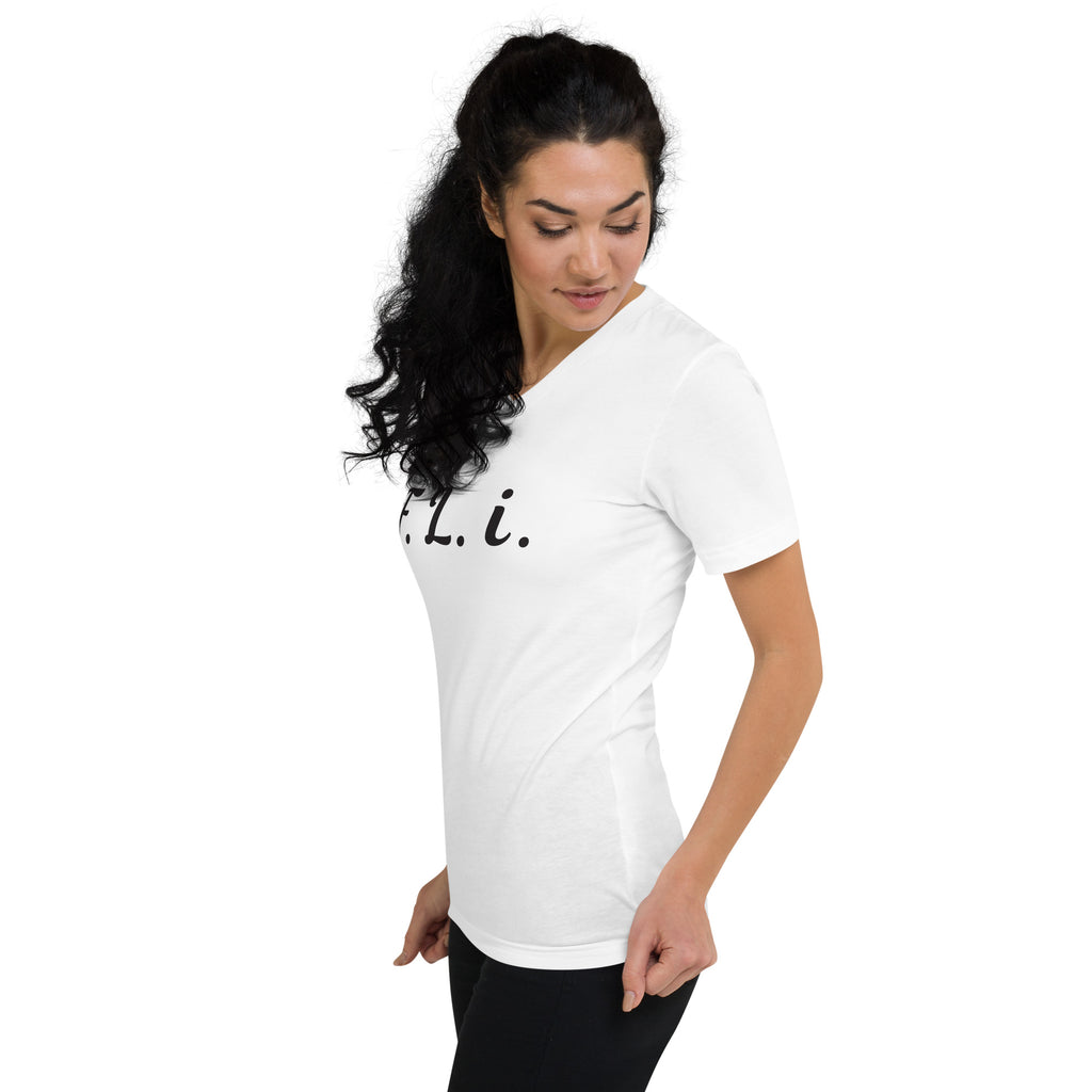 F.L.i. V-Neck T-Shirt (Black Print)