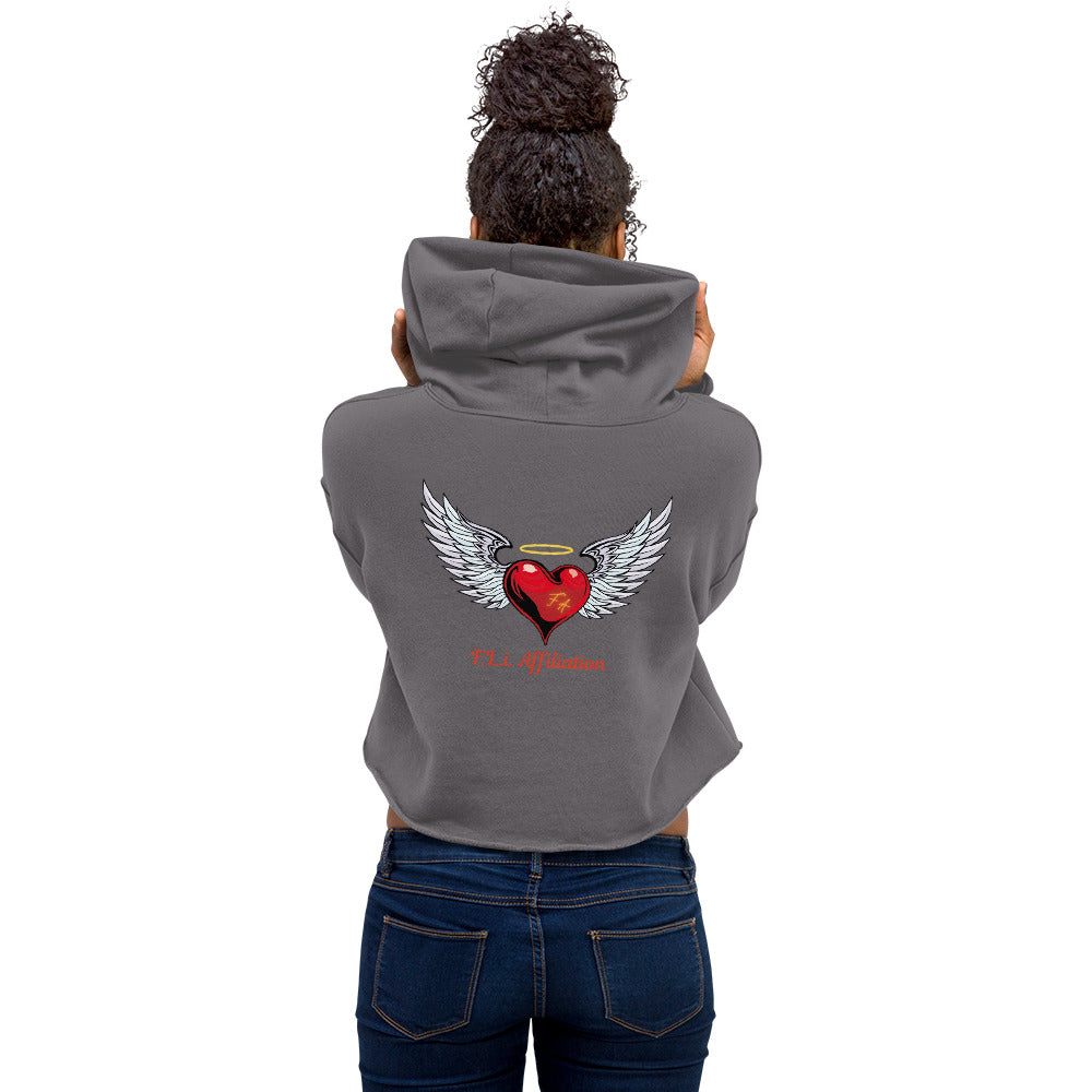 F.L.i. Crop Hoodie (Red Print)