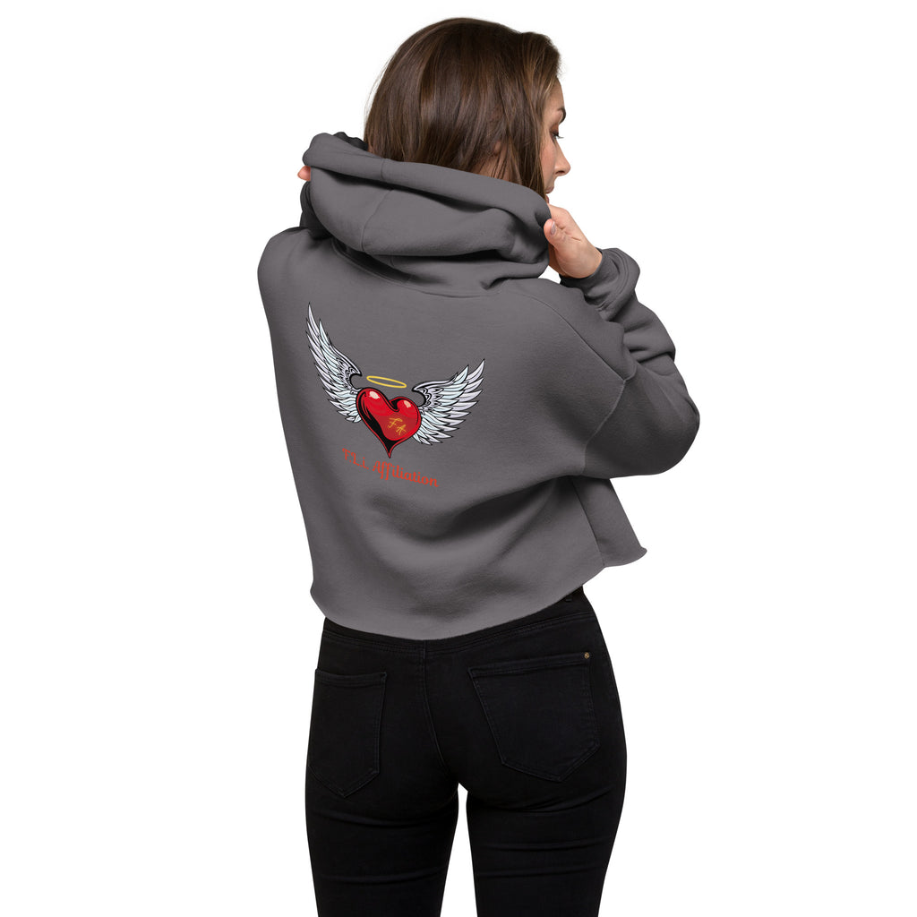 F.L.i. Crop Hoodie (Red Print)