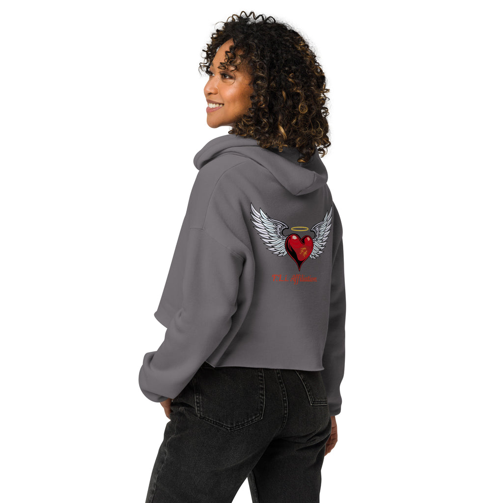 F.L.i. Crop Hoodie (Red Print)