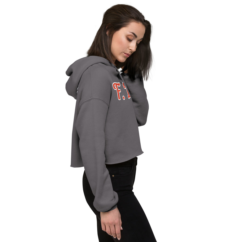 F.L.i. Crop Hoodie (Red Print)