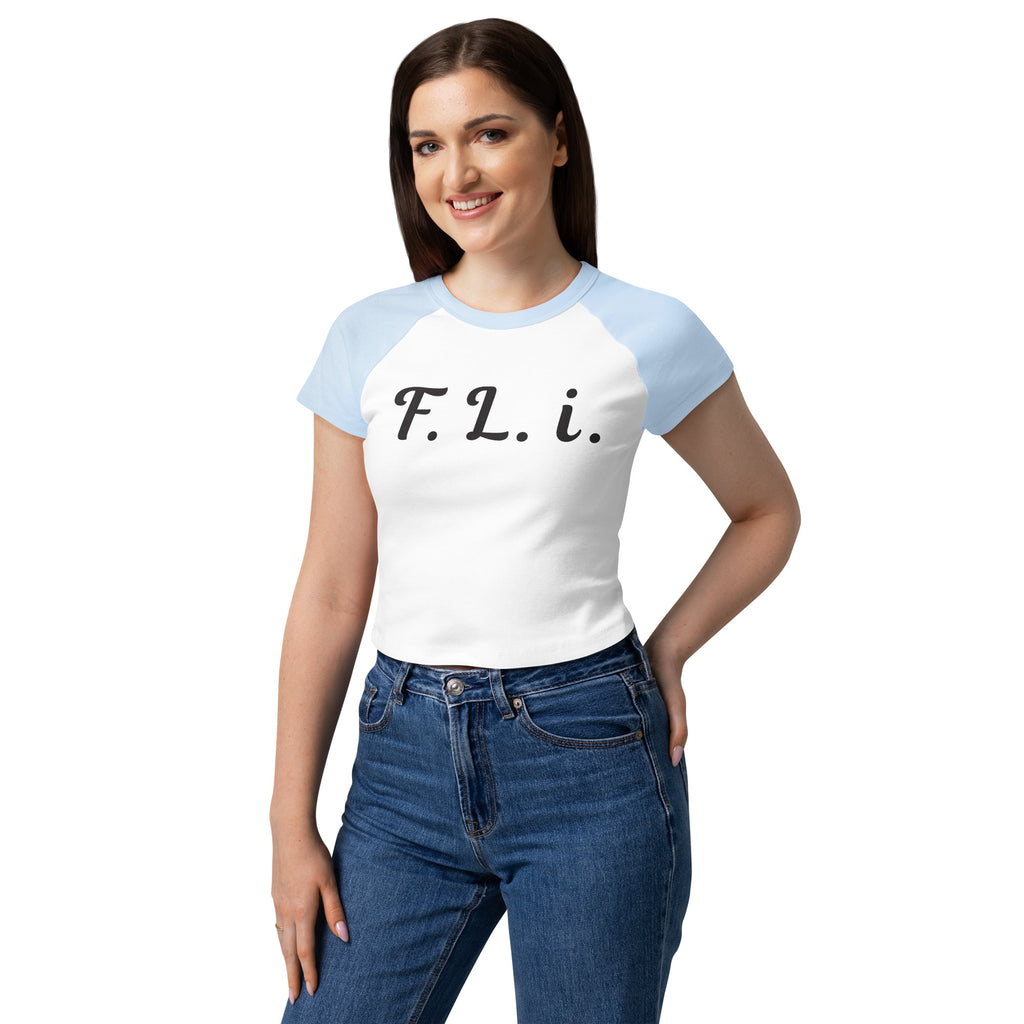 Women’s F.L.i. Raglan Tee (Black Print)