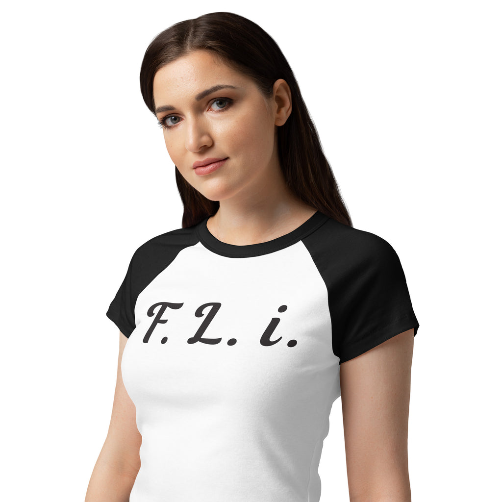 Women’s F.L.i. Raglan Tee (Black Print)