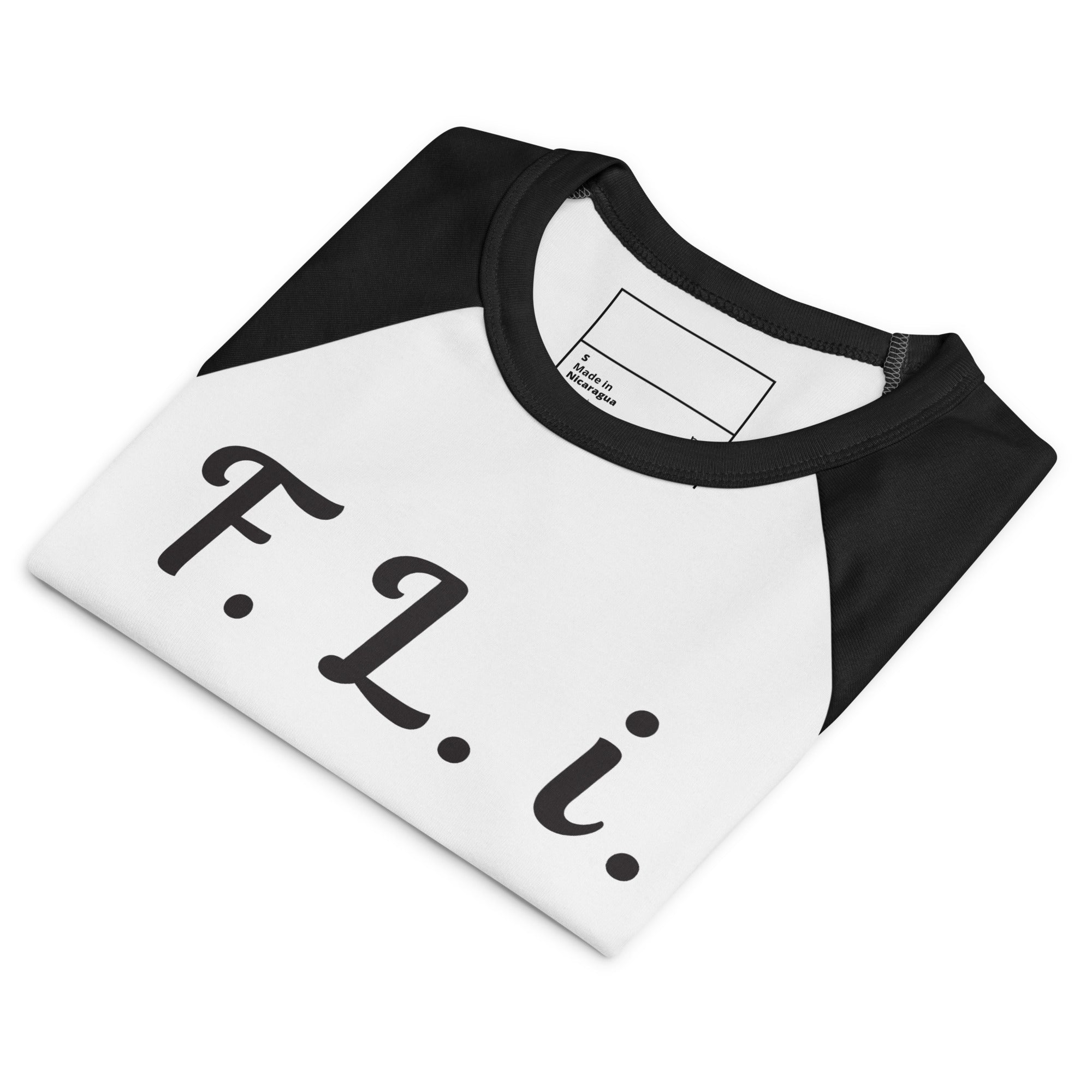 Women’s F.L.i. Raglan Tee (Black Print)