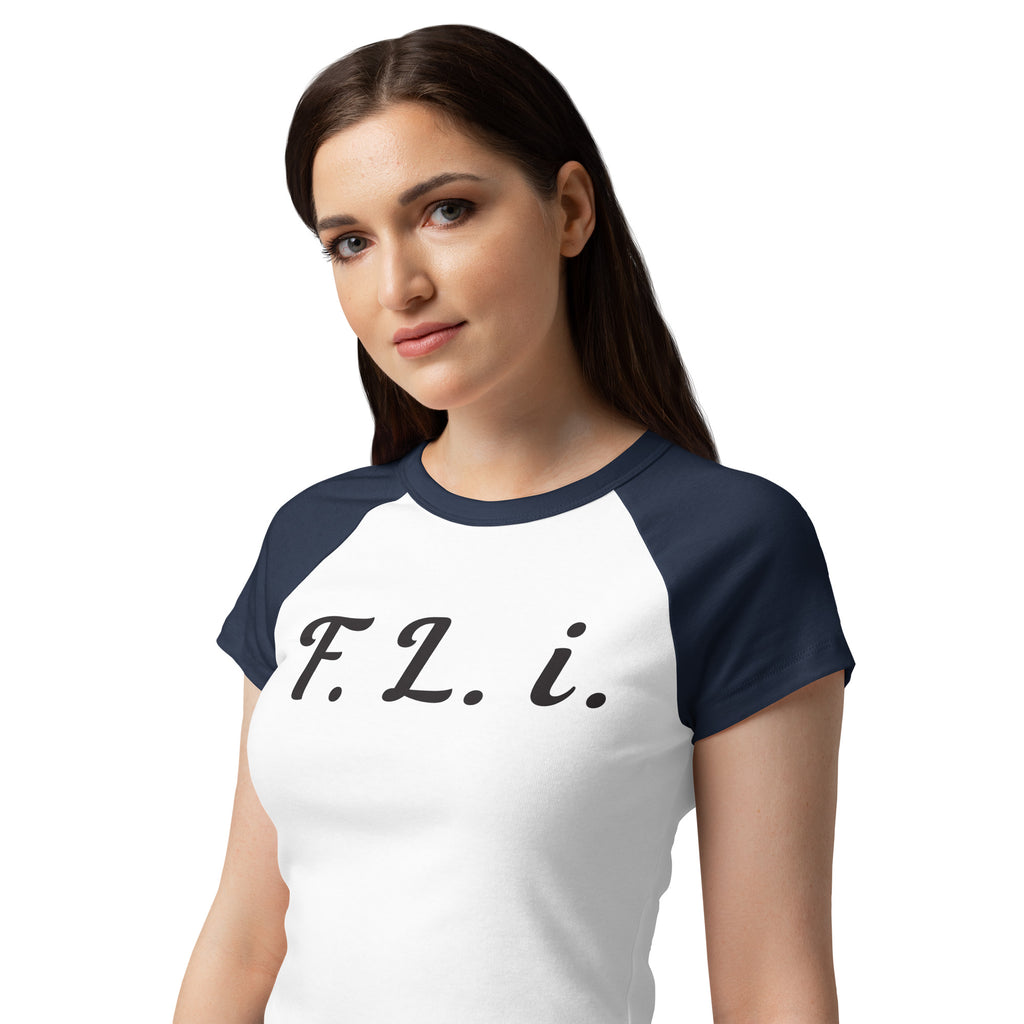 Women’s F.L.i. Raglan Tee (Black Print)