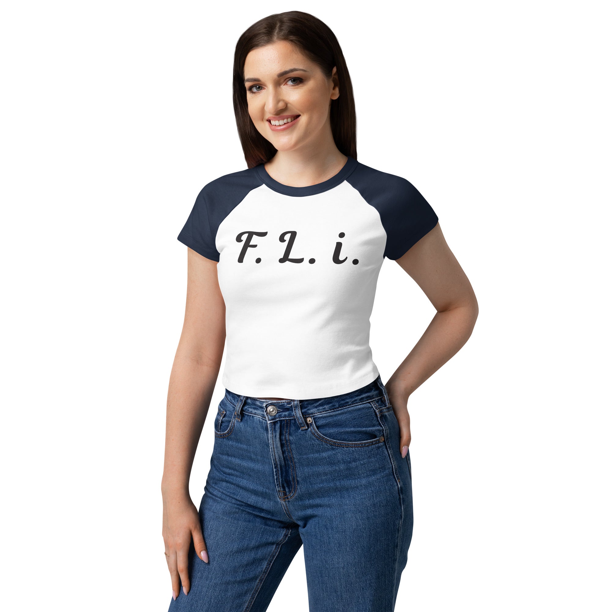 Women’s F.L.i. Raglan Tee (Black Print)