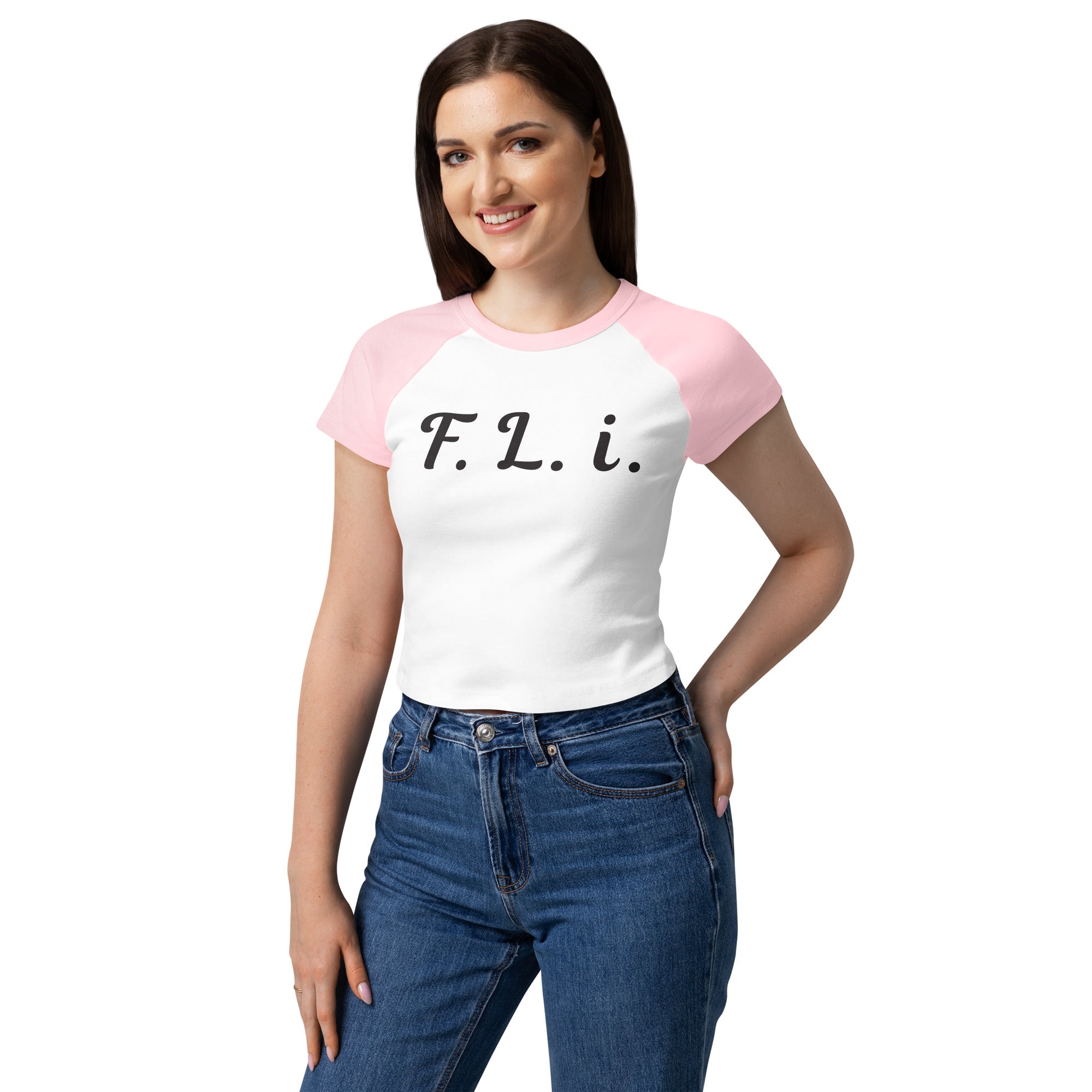 Women’s F.L.i. Raglan Tee (Black Print)