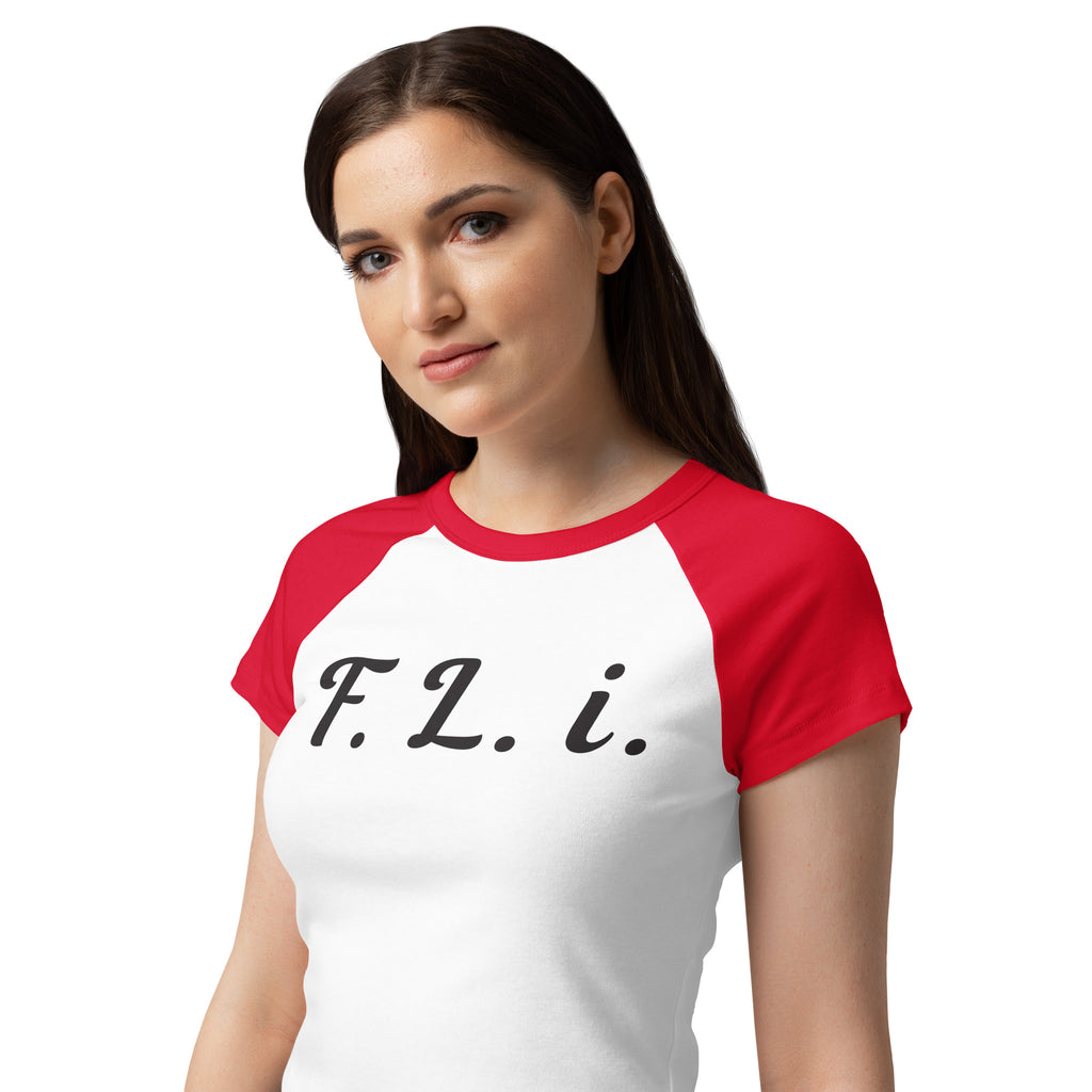 Women’s F.L.i. Raglan Tee (Black Print)