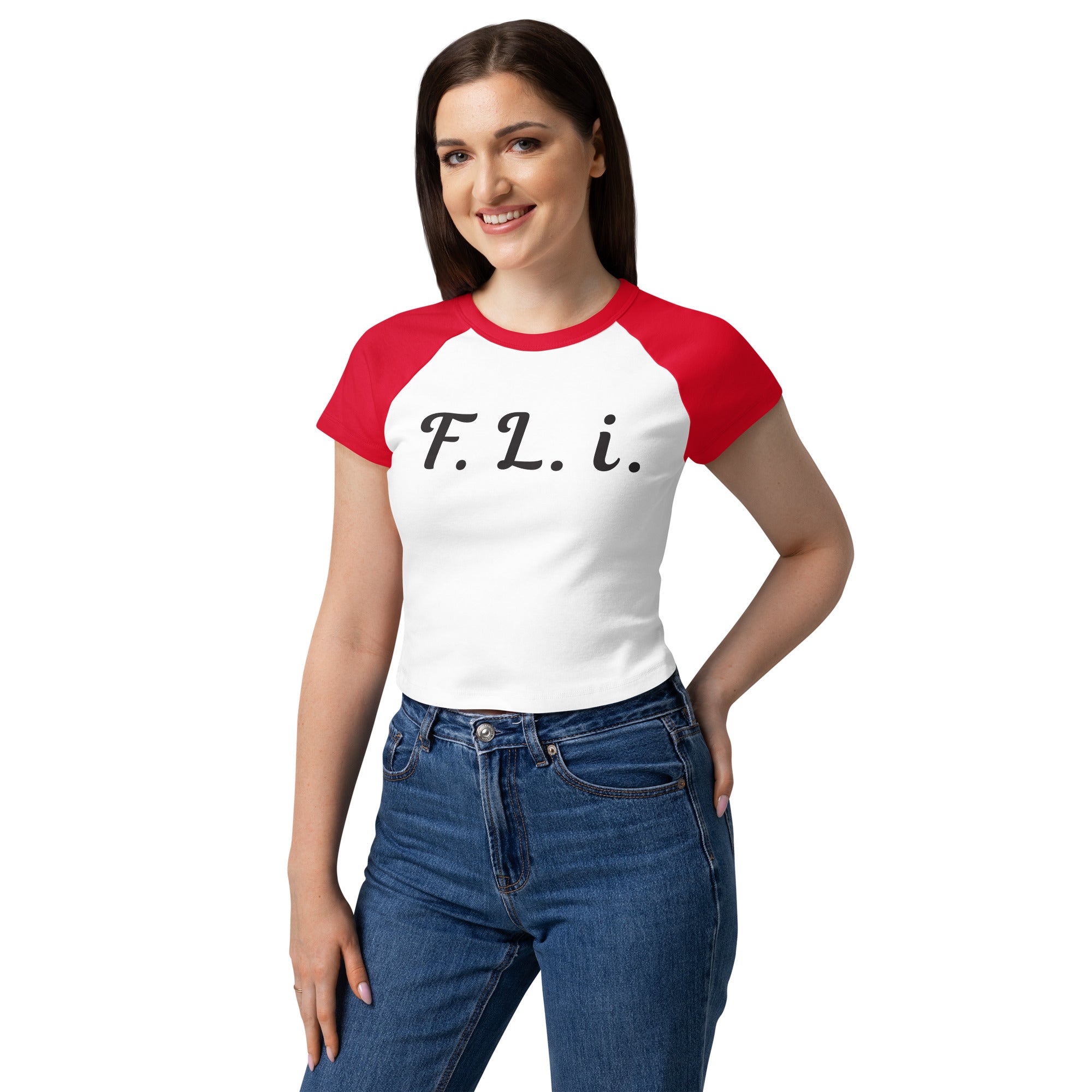 Women’s F.L.i. Raglan Tee (Black Print)
