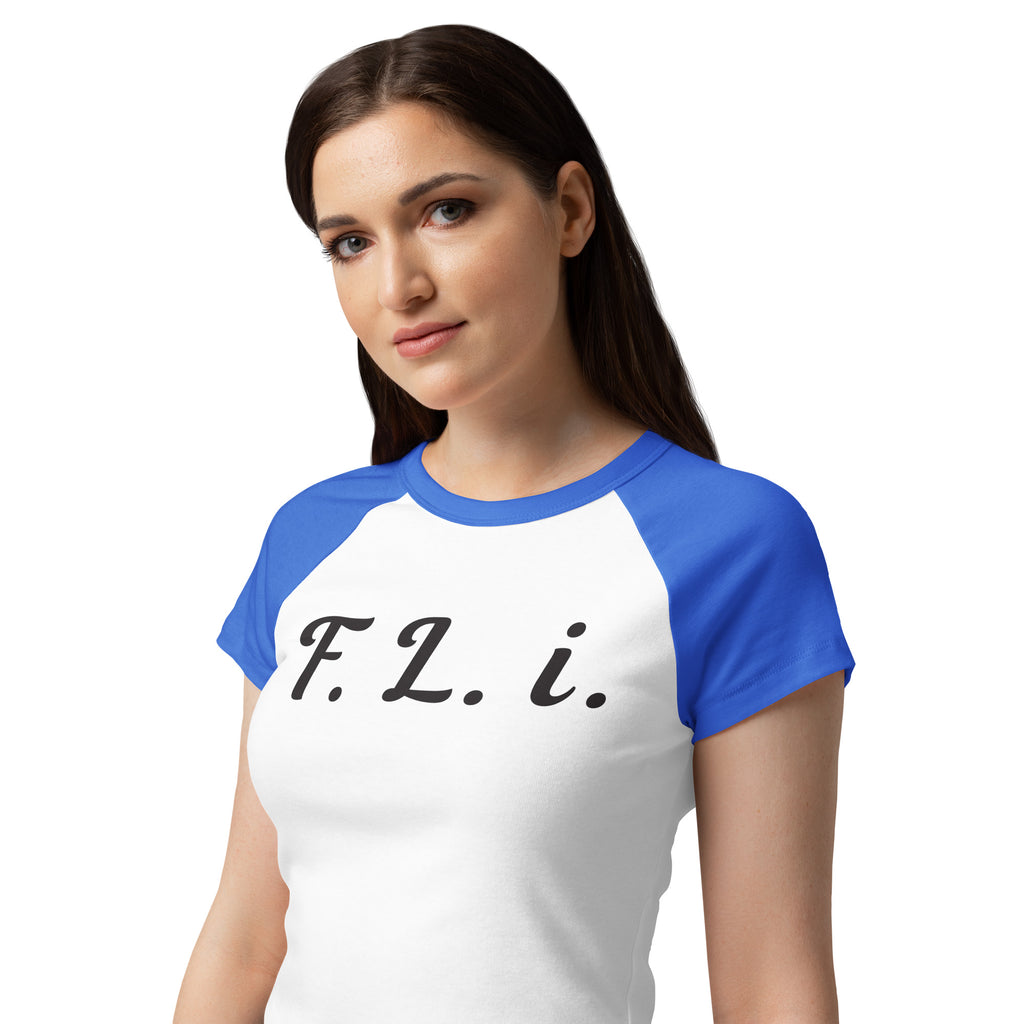 Women’s F.L.i. Raglan Tee (Black Print)