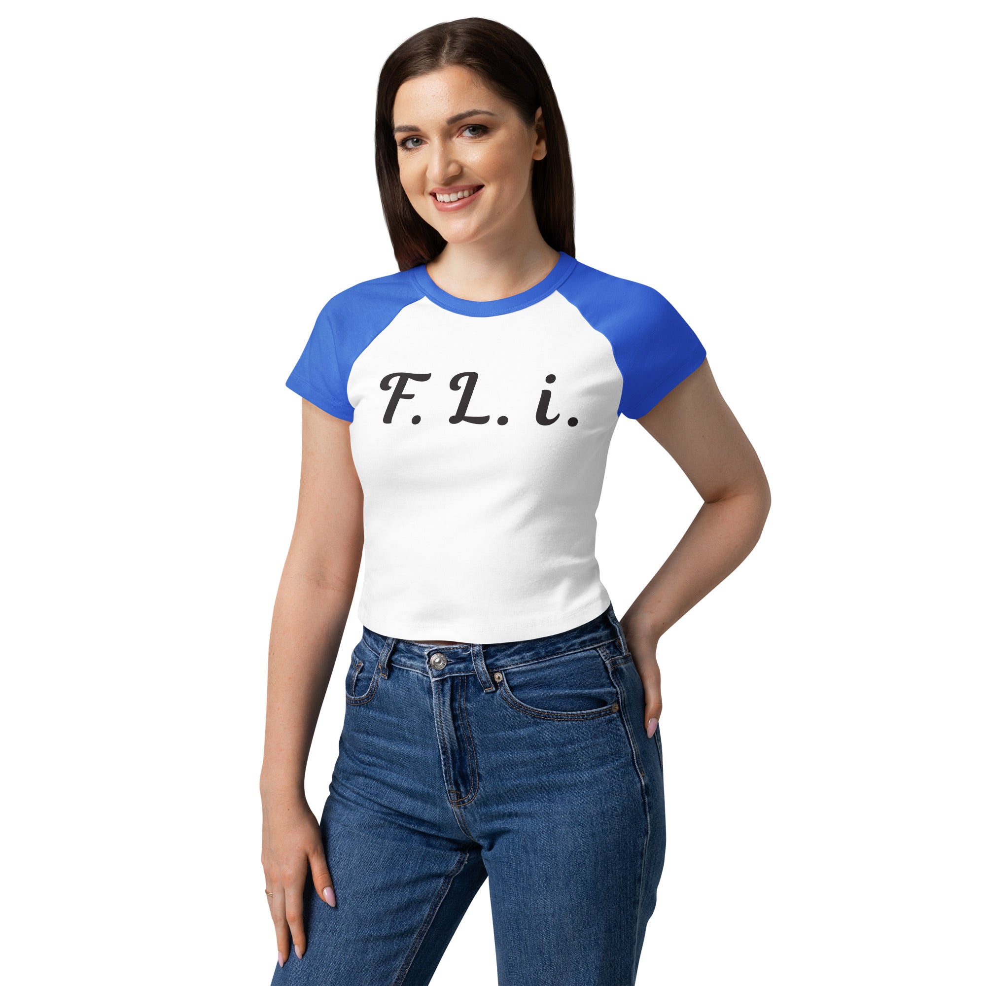 Women’s F.L.i. Raglan Tee (Black Print)